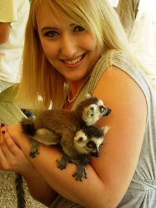 Having fun with baby lemurs in Michigan's U.P.!